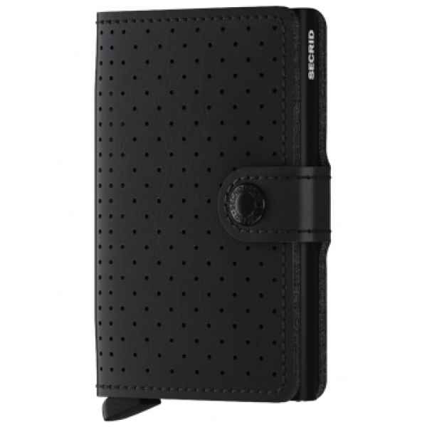 Miniwallet perforated black SE-MPF-BLACK