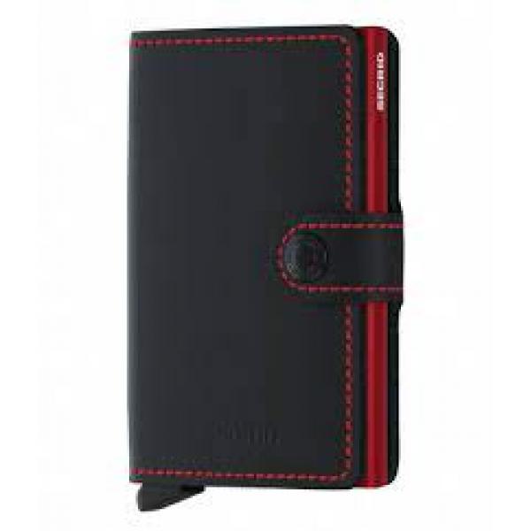 Miniwallet matte black and red SE-MM-BLACK-RED