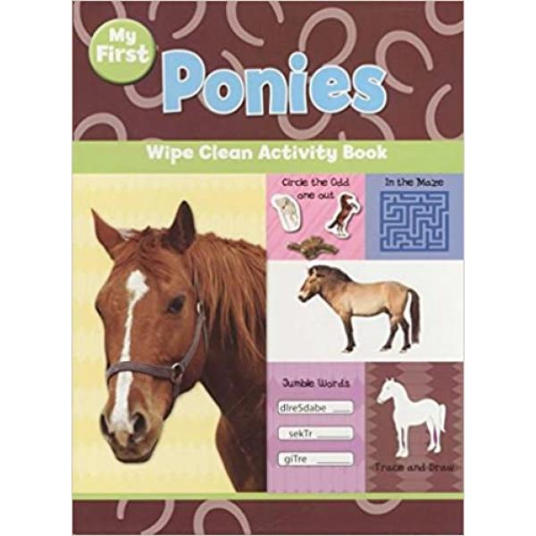 Wipe clean activity book  -My First Ponies