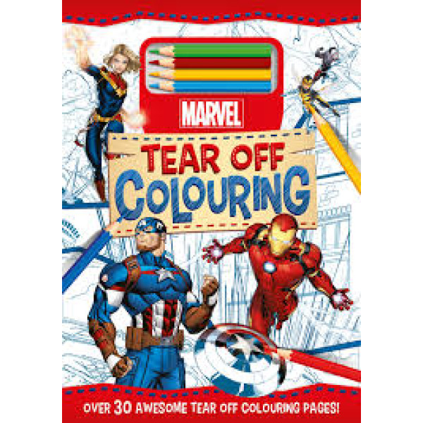 marvel tear off coloring