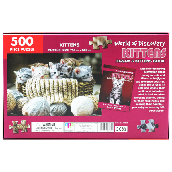 Coffret 500 puzzle -Kittens Jigsaw and Caring for Kittens Book