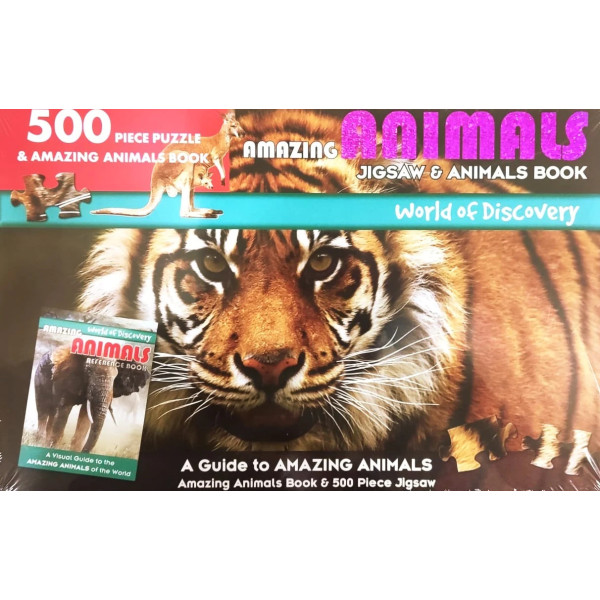 World of Discover Amazing animals -500 piece puzzle and amazing animals book