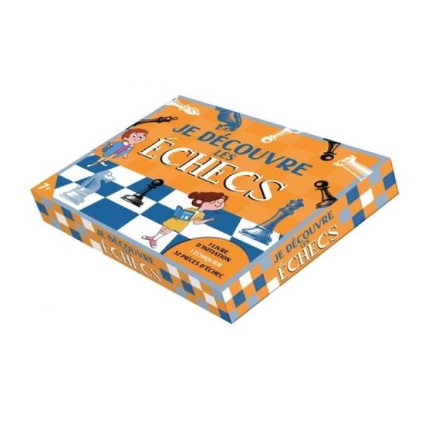 Coffret Je découvre les échecs Le livre d'initiation avec 1 échiquier et 32 pièces d'échec 