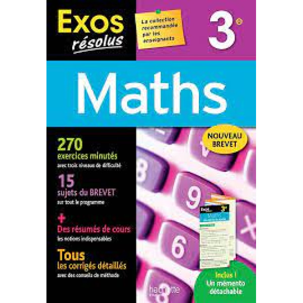 Exos résolus maths 3e 2017