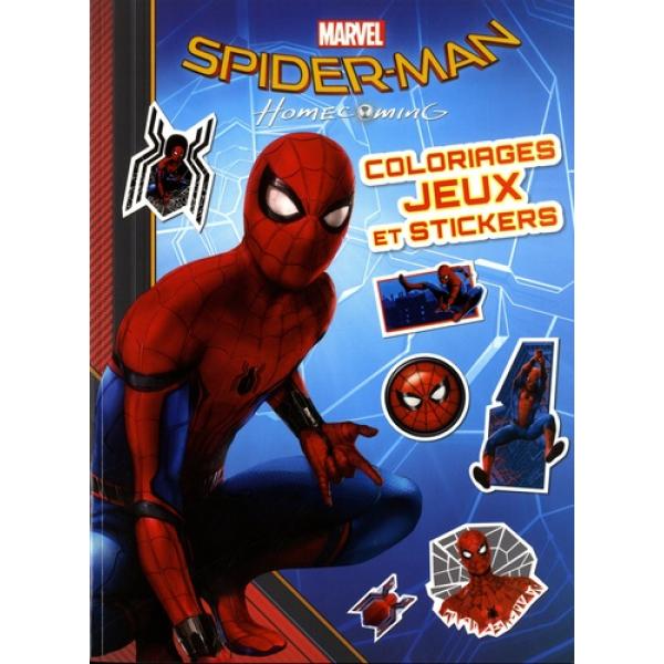 Coloriages jeux et stickers -Spider-man homecoming