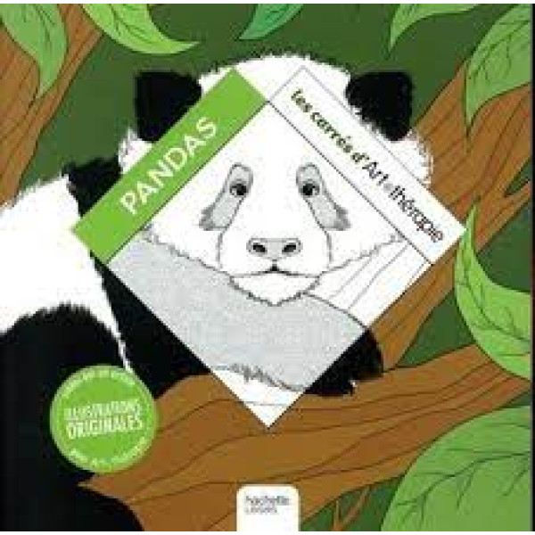 Coloriage Pandas -Les carrés d'Art-thérapie 