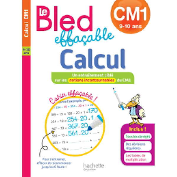 Bled effaçable calcul CM1 2019