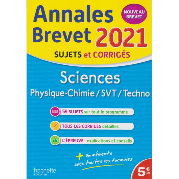 Annales Brevet Matière Scientifique 2021 
