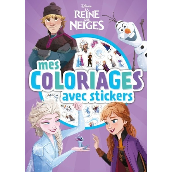 Mes coloriages avec stickers -La reine des Neiges