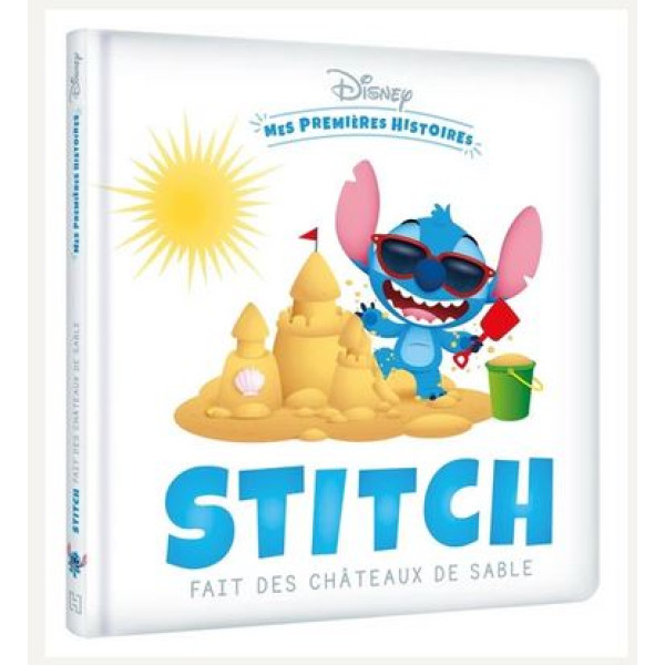 Stitch fait des châteaux de sable