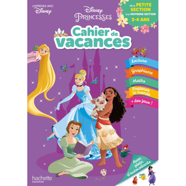 Cahier de vacances de la Petite section à la Moyenne section -Disney Princesses