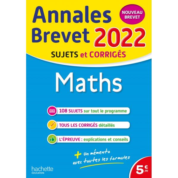  Annales brevet Maths 3e s+c 2022