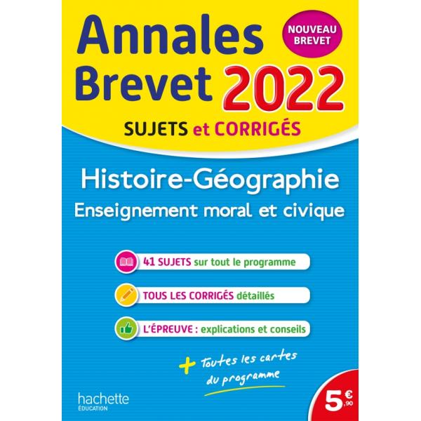 Annales brevet Histoire-Géo EMC 3e s+c 2022