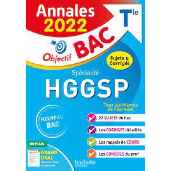 Annales Objectif Bac 2022 Term spé HGGSP