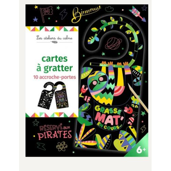 Cartes à gratter 10 accroche-portes + 1 stylet