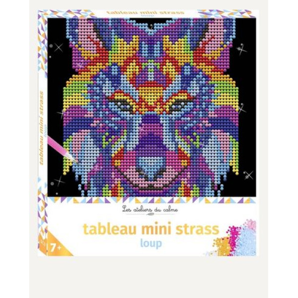 Tableau mini strass loup