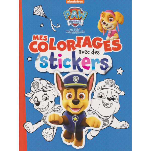 Mes coloriages avec des stickers - Pat' Patrouille