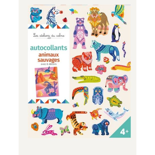 Autocollants animaux sauvages - Avec 6 décors
