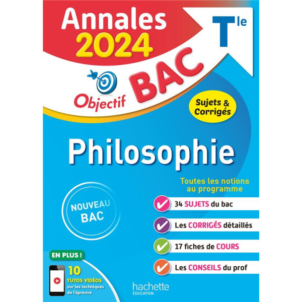 Annales Objectif Bac 2024 Term Philosophie