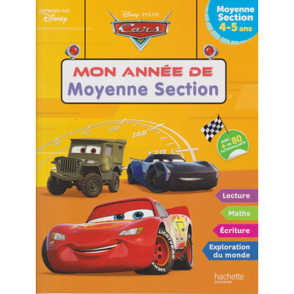 Mon année de Moyenne Section - Cars - Avec plus de 80 autocollants