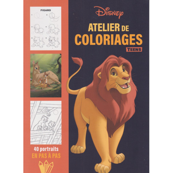 40 Portraits En Pas À Pas -Ateliers De Coloriages 