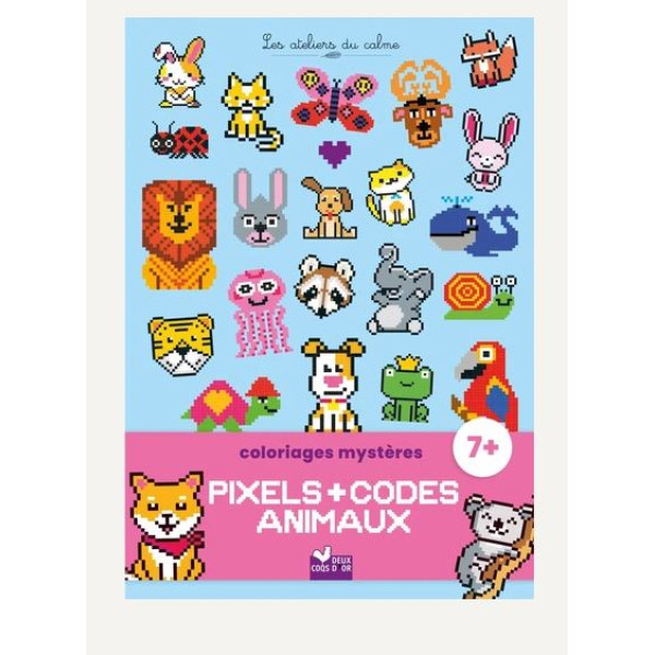 Coloriages mystères Pixels + codes animaux