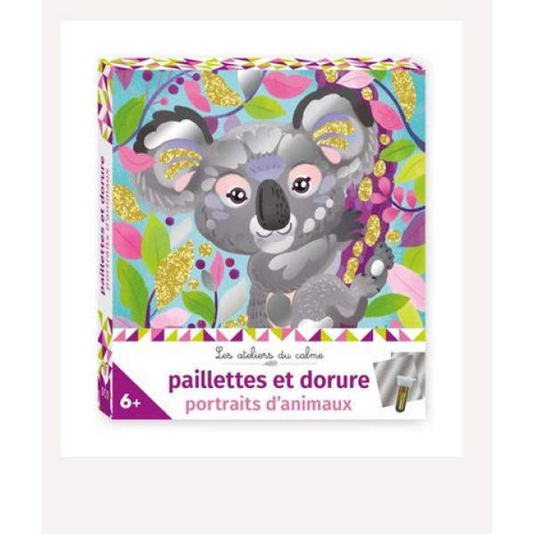 Paillettes et dorure. Portraits d'animaux