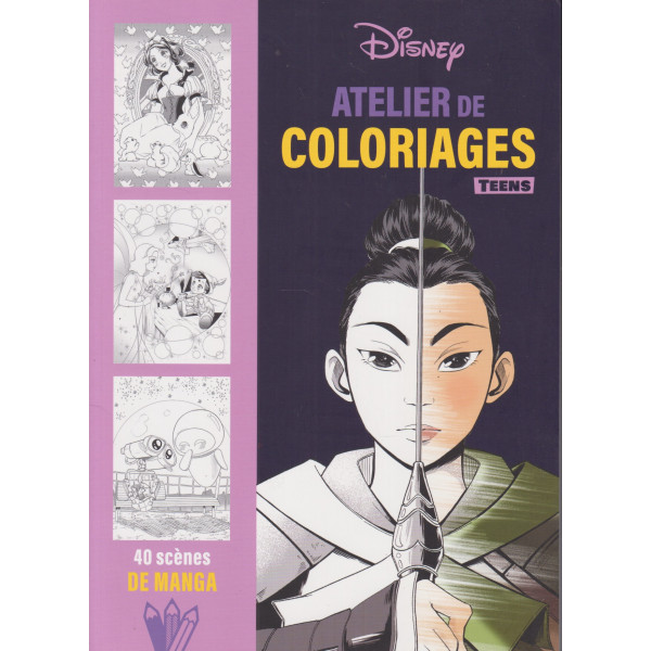 40 scènes de manga -Atelier de coloriages Teens