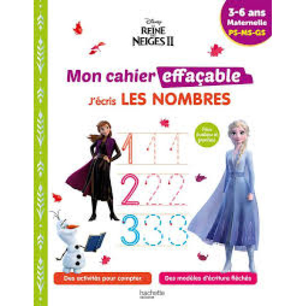 J'écris les nombres La Reine des Neiges II - Maternelle PS-MS-GS