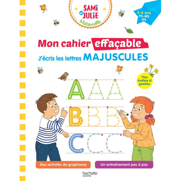 J'écris les lettres majuscules Sami et Julie - Maternelle PS-MS-GS