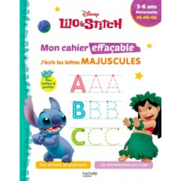 J'écris les lettres majuscules Lilo & Stitch - Maternelle PS-MS-GS
