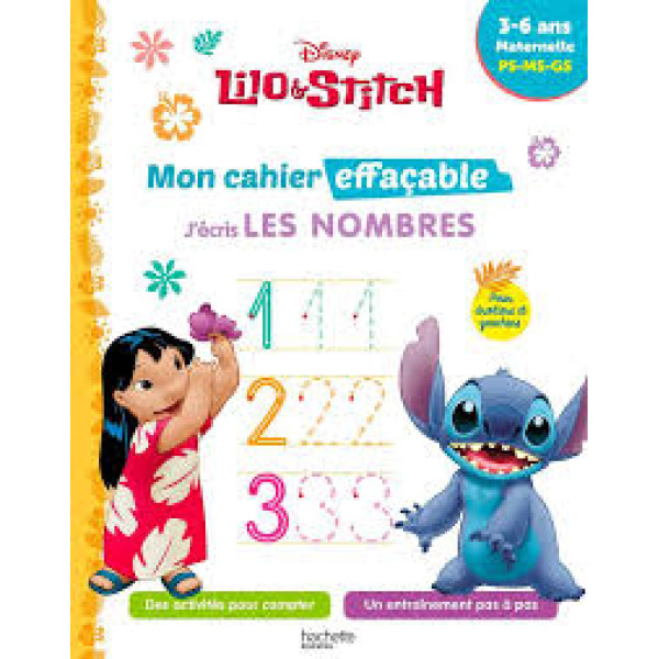 J'écris les nombres Lilo & Stitch - Maternelle PS-MS-GS