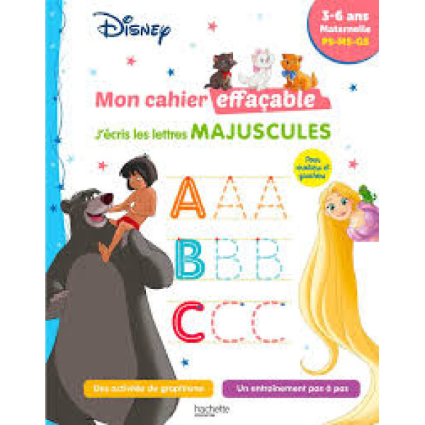 J'écris les lettres majuscules (3-6 ans) Mon cahier effaçable