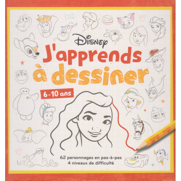 J'apprends à dessiner -62 personnages en pas à pas