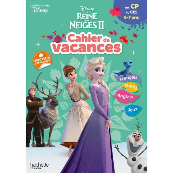        Cahier de Vacances du CP au CE1 -La Reine des Neiges II