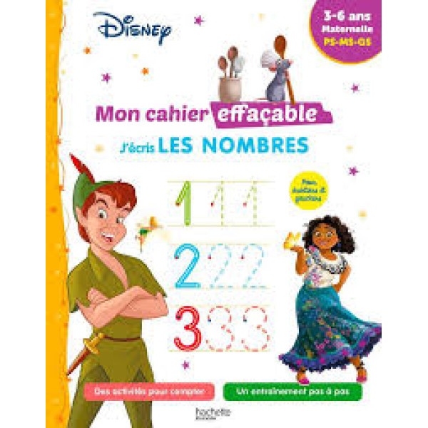 J'écris les nombres PS-MS-GS -Mon cahier effaçable