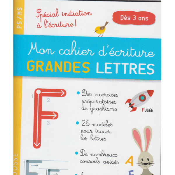 Mon cahier d'écriture grandes lettres PS MS