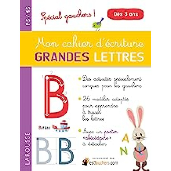 Mon cahier d'écriture grandes lettres Dés 3 ans