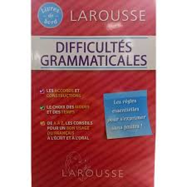 Livre de bord difficultés grammaticales