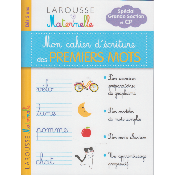 Mon petit cahier d'écriture des premiers mots grande section et CP