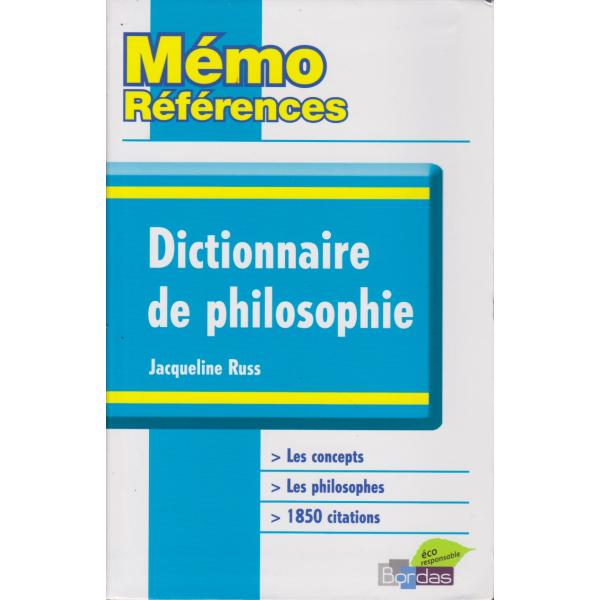 Dictionnaire de philosophie -Mémo références 