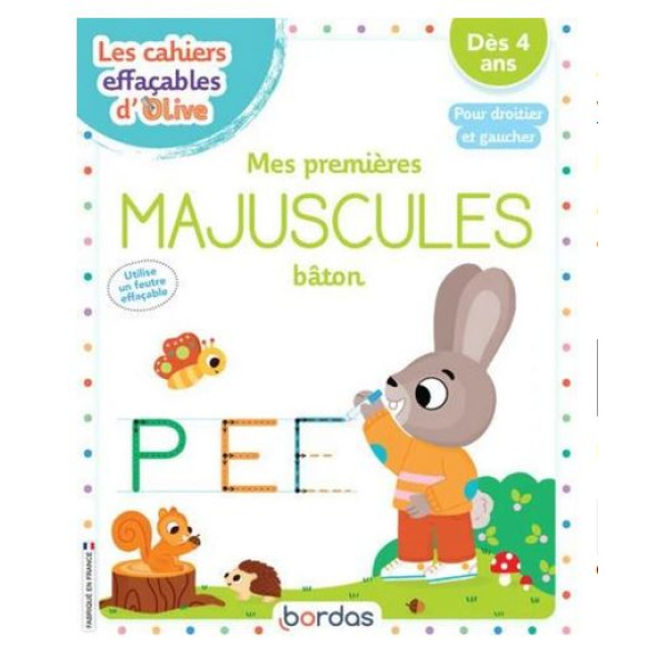 Mes premières majuscules bâton - Pour droitier et gaucher