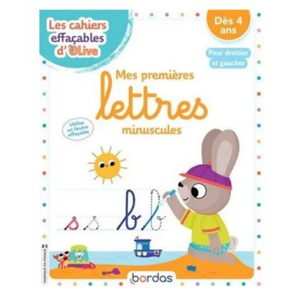 Mes premières lettres minuscules - Pour droitier et gaucher