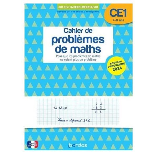 Cahier de problèmes de maths CE1.