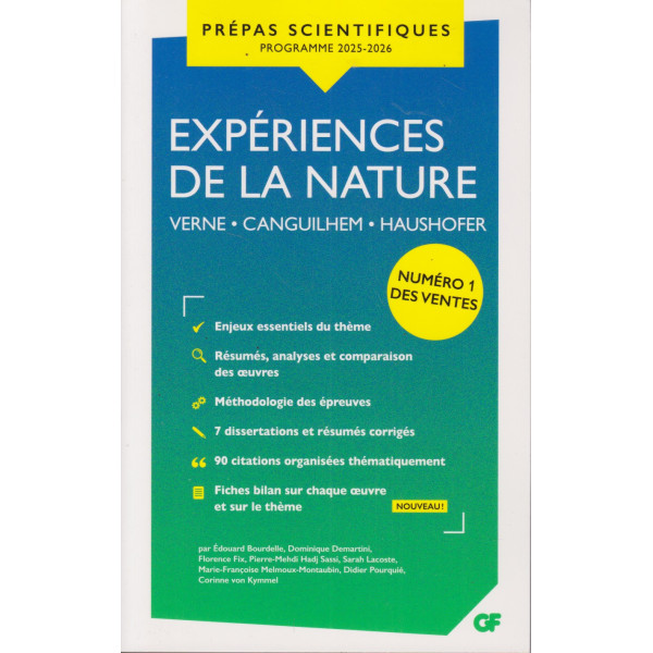 Expériences de la nature - Prépas scientifiques 2026:Verne-Canguilhem-Haushofer