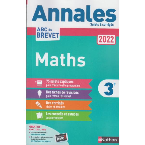 Annales ABC du brevet Maths 3e 2022