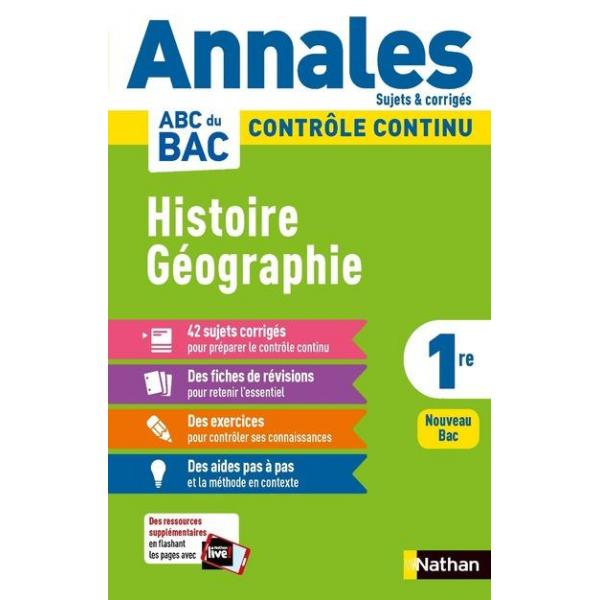 Annales ABC du BAC Controle continu His-Geo 1re - sujet et corri 2020
