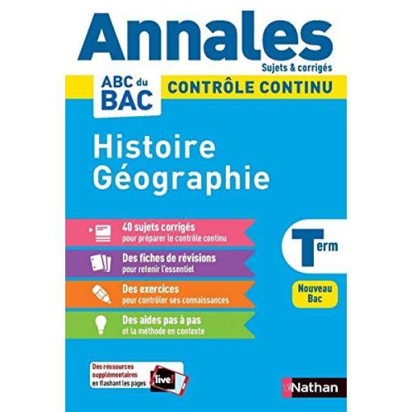 Annales ABC du BAC 2020 Controle continu His-Geo Term - sujet et corri