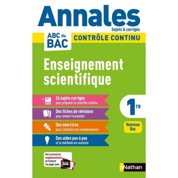 Annales ABC du BAC 2020 Controle continu E.Sc 1re - sujet et corri