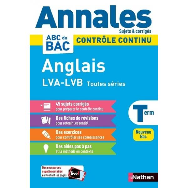 Annales ABC du BAC 2020 Controle continu Anglais Term - sujet et corri